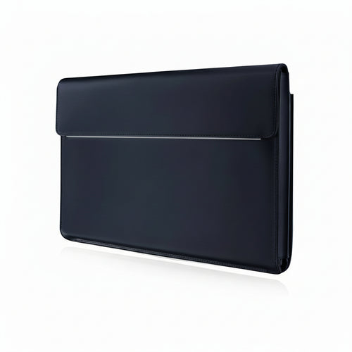 Black laptop sleeve on a white background